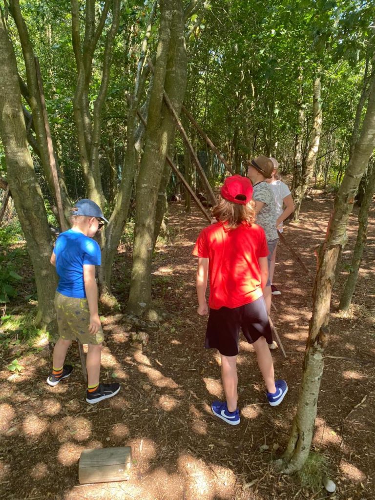 three children playing